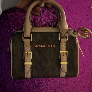Michael Kors Black and Tan Mini Bag